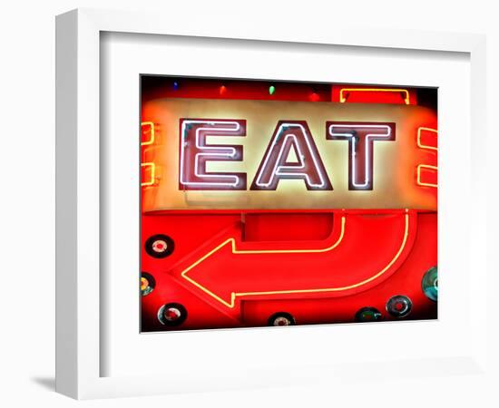 Retail Signage "Eat", Restaurant Sign, New York, USA-Philippe Hugonnard-Framed Photographic Print