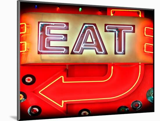 Retail Signage "Eat", Restaurant Sign, New York, USA-Philippe Hugonnard-Mounted Photographic Print