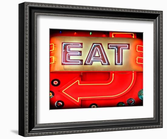 Retail Signage "Eat", Restaurant Sign, New York, USA-Philippe Hugonnard-Framed Photographic Print