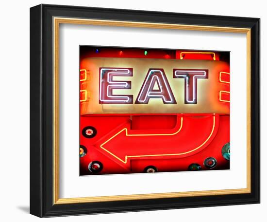 Retail Signage "Eat", Restaurant Sign, New York, USA-Philippe Hugonnard-Framed Photographic Print