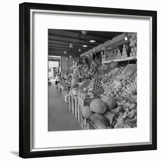 Retail Vegetable Markets Line the Decatur Street Side of the French Market-null-Framed Photographic Print