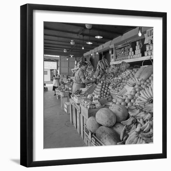 Retail Vegetable Markets Line the Decatur Street Side of the French Market-null-Framed Photographic Print