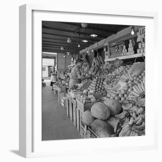 Retail Vegetable Markets Line the Decatur Street Side of the French Market-null-Framed Photographic Print