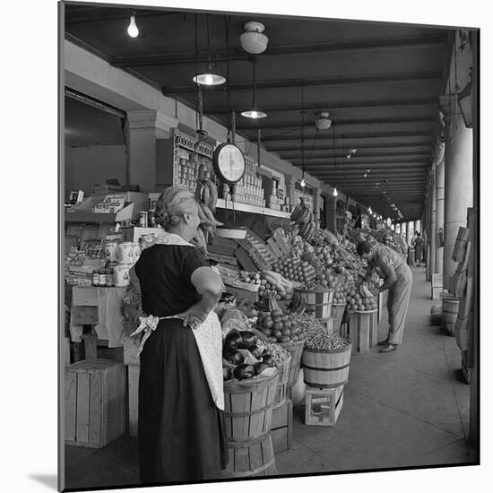 Retail Vegetable Markets Line the Decatur Street Side of the French Market-null-Mounted Photographic Print