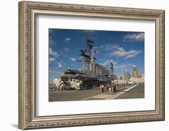 Retired Aircraft Carrier Uss Midway, San Diego, California, USA-Richard Duval-Framed Photographic Print