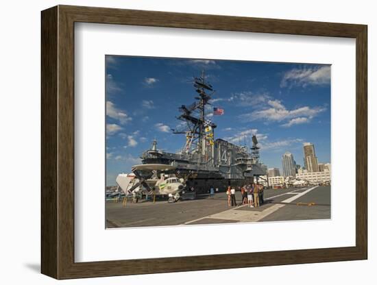 Retired Aircraft Carrier Uss Midway, San Diego, California, USA-Richard Duval-Framed Photographic Print