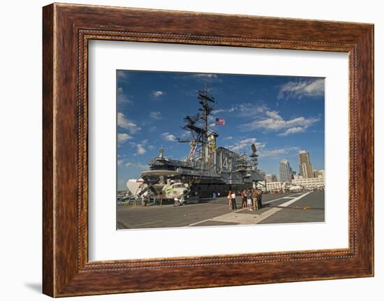 Retired Aircraft Carrier Uss Midway, San Diego, California, USA-Richard Duval-Framed Photographic Print