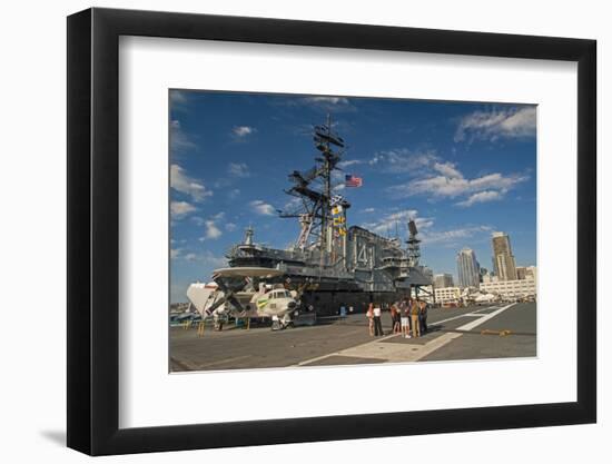 Retired Aircraft Carrier Uss Midway, San Diego, California, USA-Richard Duval-Framed Photographic Print