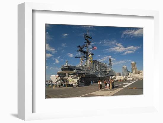 Retired Aircraft Carrier Uss Midway, San Diego, California, USA-Richard Duval-Framed Photographic Print