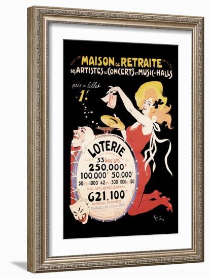 Retirement Home for Concert and Music Hall Artists-Jules-Alexandre Grn-Framed Art Print