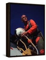 Retiring Astronaut John Glenn in Pilot's Flight Suit, During Visit to El Toro Marine Air Base-Bill Ray-Framed Premier Image Canvas