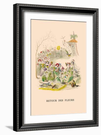 Retour des Fleurs-J.J. Grandville-Framed Art Print