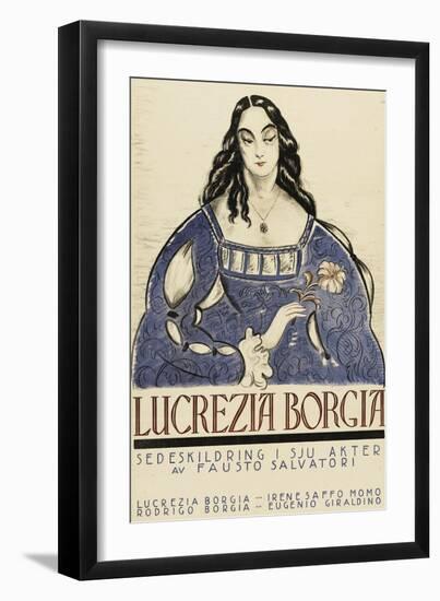 Retribution - Lucretia Borgia--Framed Art Print