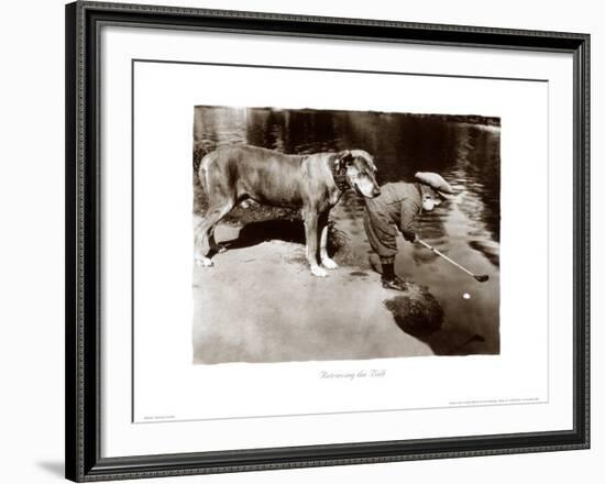 Retrieving the Ball-null-Framed Art Print