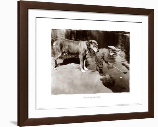 Retrieving the Ball-null-Framed Art Print