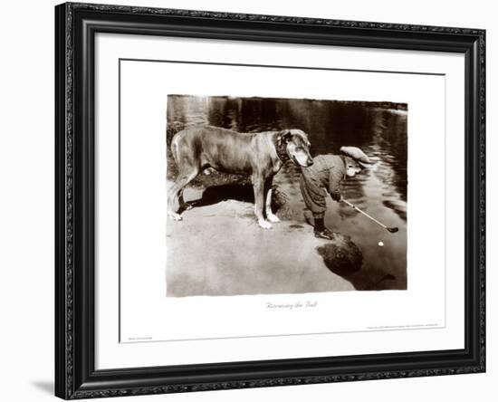 Retrieving the Ball-null-Framed Art Print