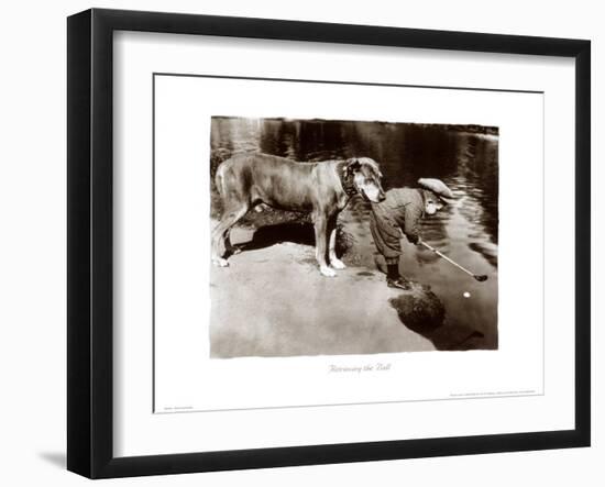 Retrieving the Ball-null-Framed Art Print