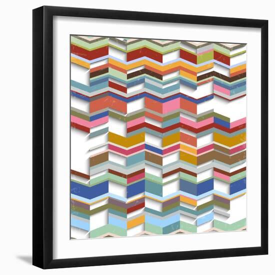 Retro Abstract Geometric Background. Vector Eps10-A-R-T-Framed Art Print
