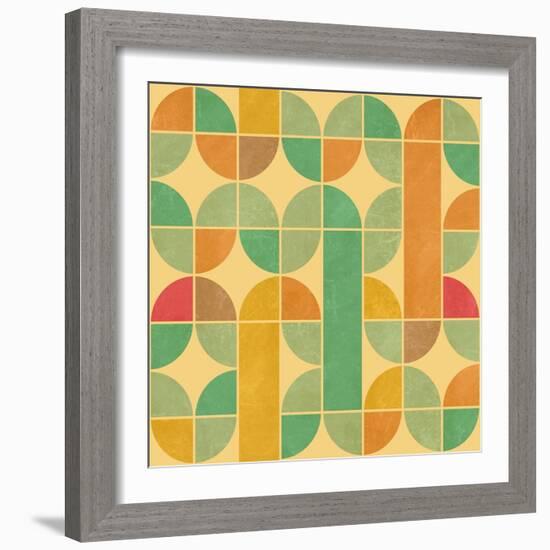 Retro Abstract Seamless Pattern With Seamless Texture-Heizel-Framed Art Print