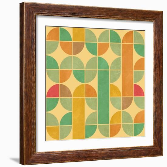 Retro Abstract Seamless Pattern With Seamless Texture-Heizel-Framed Art Print