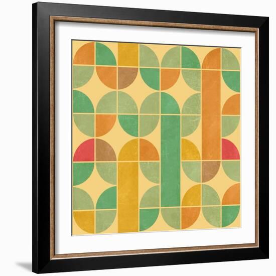 Retro Abstract Seamless Pattern With Seamless Texture-Heizel-Framed Art Print