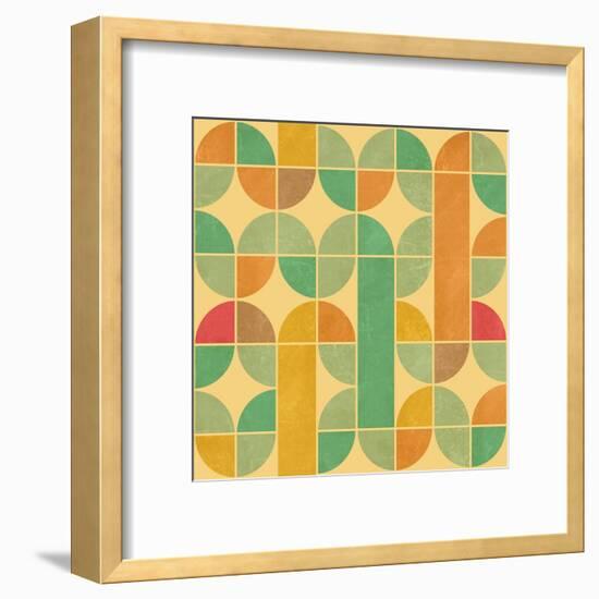 Retro Abstract Seamless Pattern With Seamless Texture-Heizel-Framed Art Print