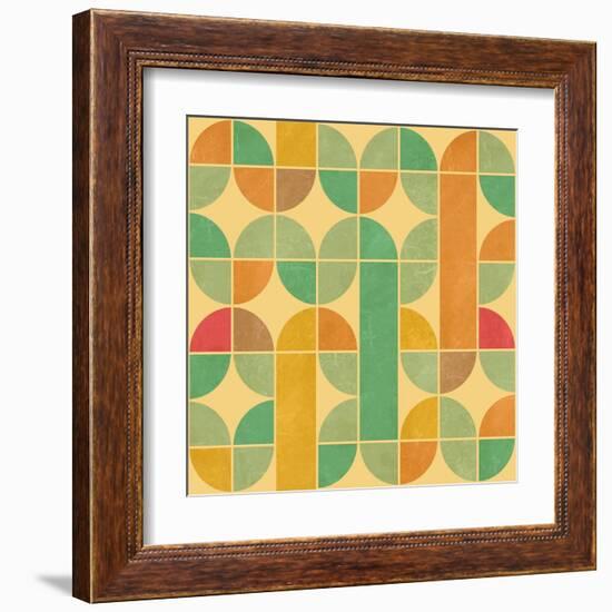 Retro Abstract Seamless Pattern With Seamless Texture-Heizel-Framed Art Print