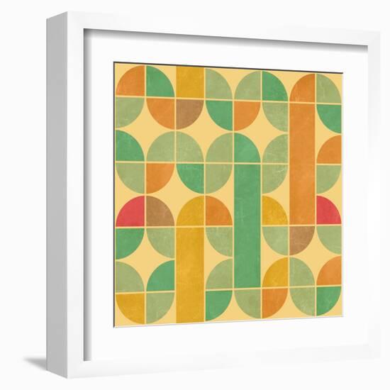 Retro Abstract Seamless Pattern With Seamless Texture-Heizel-Framed Art Print