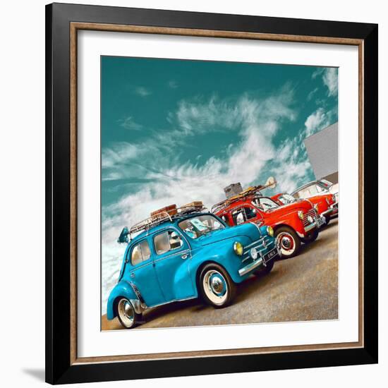 Retro Americana Cars-Salvatore Elia-Framed Photographic Print