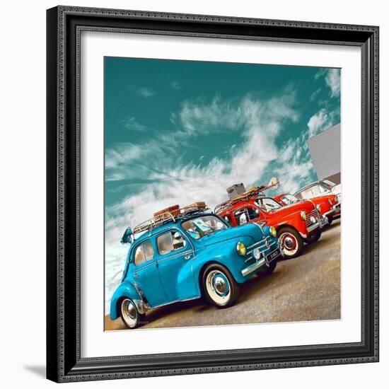 Retro Americana Cars-Salvatore Elia-Framed Photographic Print