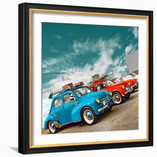 Retro Americana Cars-Salvatore Elia-Framed Photographic Print