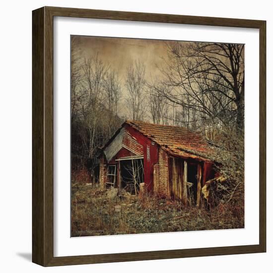 Retro Americana Farm Building-Salvatore Elia-Framed Photographic Print