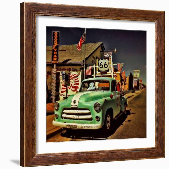 Retro Americana Garage-Salvatore Elia-Framed Photographic Print