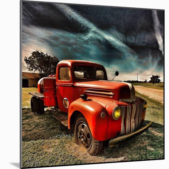 Retro Americana Red Truck-Salvatore Elia-Mounted Photographic Print