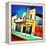 Retro Americana Street Scene with Cinema-Salvatore Elia-Framed Premier Image Canvas