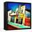 Retro Americana Street Scene with Cinema-Salvatore Elia-Framed Premier Image Canvas