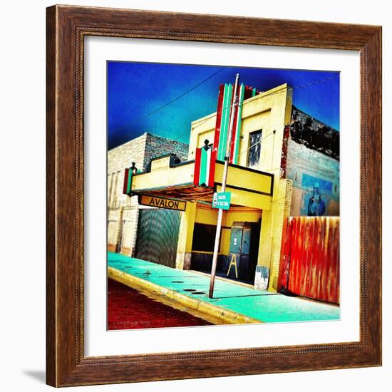 Retro Americana Street Scene with Cinema-Salvatore Elia-Framed Photographic Print