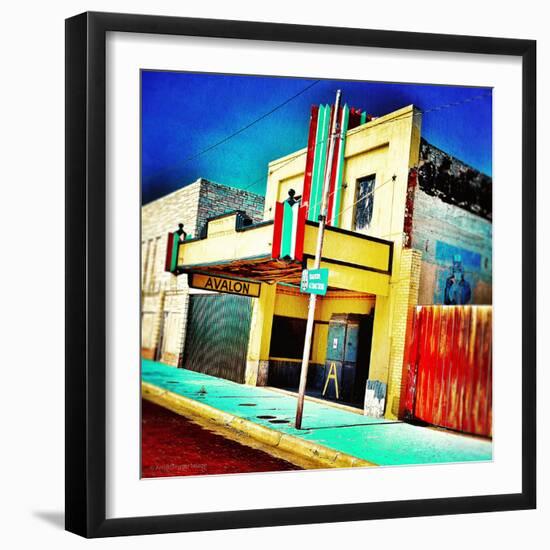 Retro Americana Street Scene with Cinema-Salvatore Elia-Framed Photographic Print