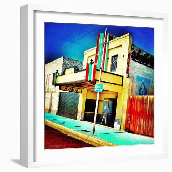 Retro Americana Street Scene with Cinema-Salvatore Elia-Framed Photographic Print