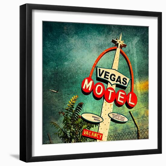 Retro Americana Vegas Motel Sign-Salvatore Elia-Framed Photographic Print