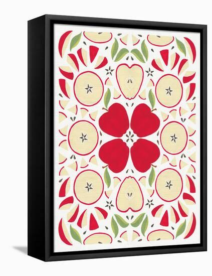 Retro Apple Otomi-Elyse DeNeige-Framed Stretched Canvas