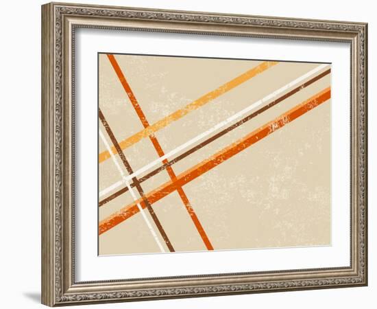 Retro Background with Abstract Lines-one AND only-Framed Photographic Print