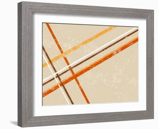 Retro Background with Abstract Lines-one AND only-Framed Photographic Print