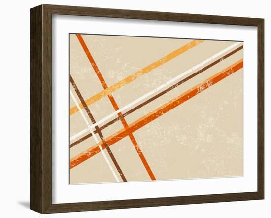 Retro Background with Abstract Lines-one AND only-Framed Photographic Print