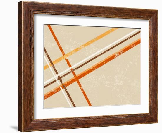 Retro Background with Abstract Lines-one AND only-Framed Photographic Print