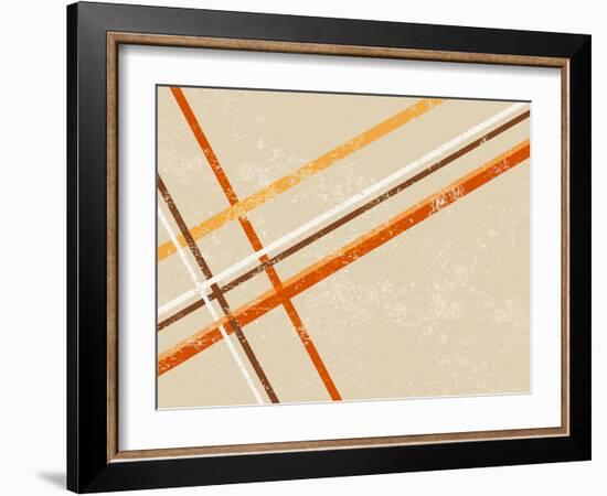 Retro Background with Abstract Lines-one AND only-Framed Photographic Print