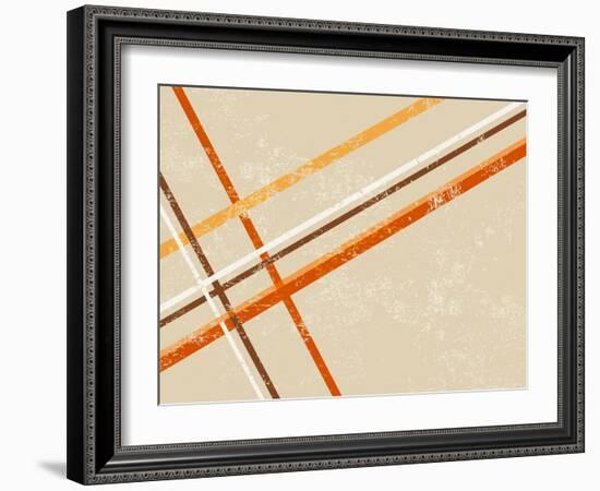 Retro Background with Abstract Lines-one AND only-Framed Photographic Print