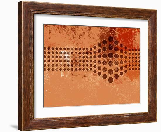 Retro Background with Dots-one AND only-Framed Photographic Print