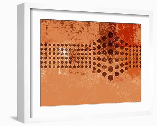 Retro Background with Dots-one AND only-Framed Photographic Print