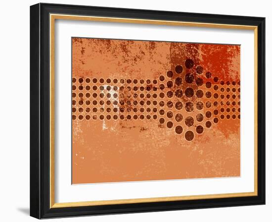 Retro Background with Dots-one AND only-Framed Photographic Print